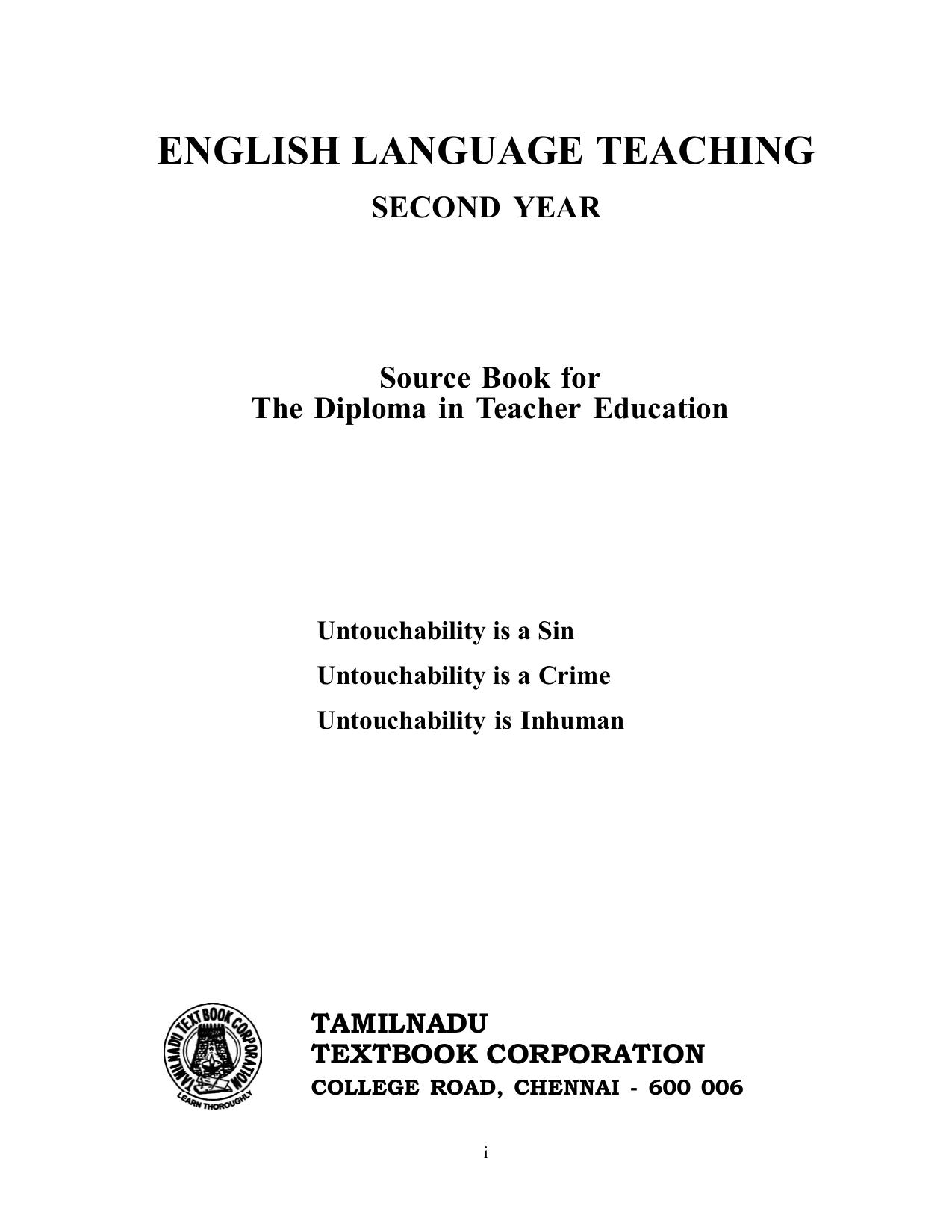 English Language Teaching Second Year